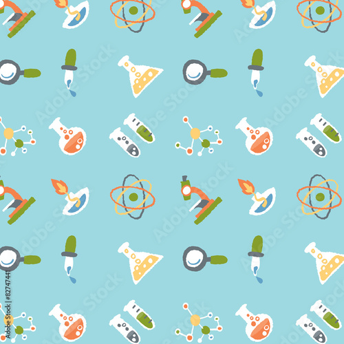 Science icons pattern design - vector illustration
