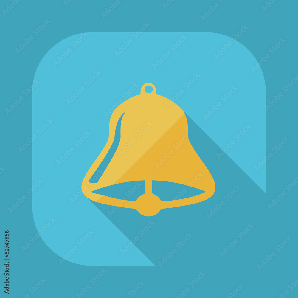 Flat modern design with shadow vector icons: school bell Flat modern design with shadow vector icons: school bell