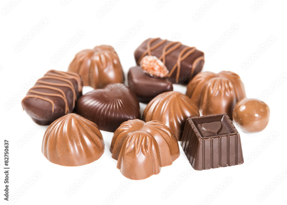 Set of chocolate candies