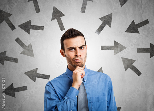 Εκτύπωση καμβά Man choosing the right path