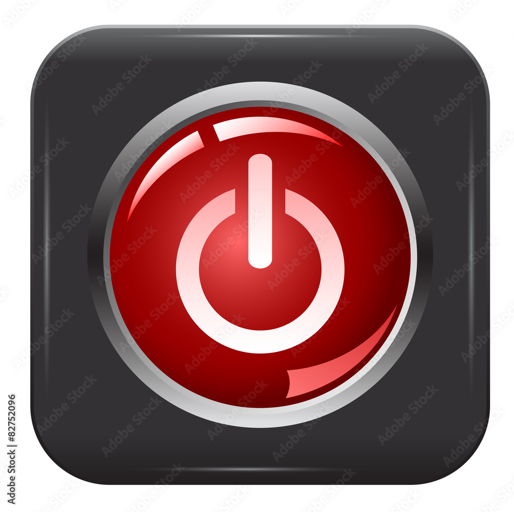 Green glowing button on gray background. Green glowing button on gray background.