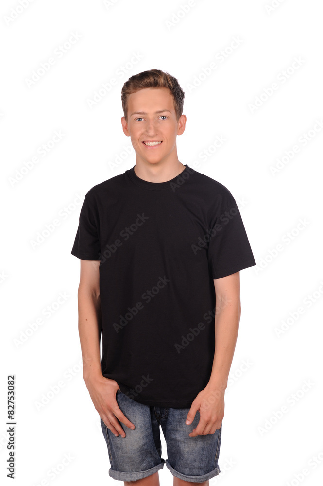 Fototapeta premium boy in the black shirt