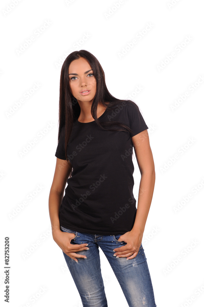 pretty girl in the black shirt pretty girl in the black shirt