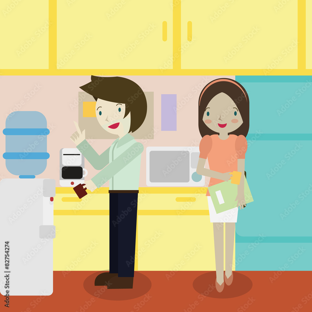People in the kitchen icon great for any use. Vector EPS10. People in the kitchen icon great for any use. Vector EPS10.