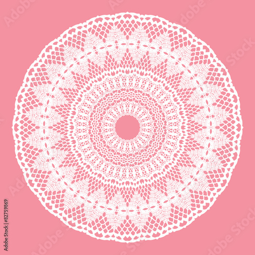 White crochet doily.