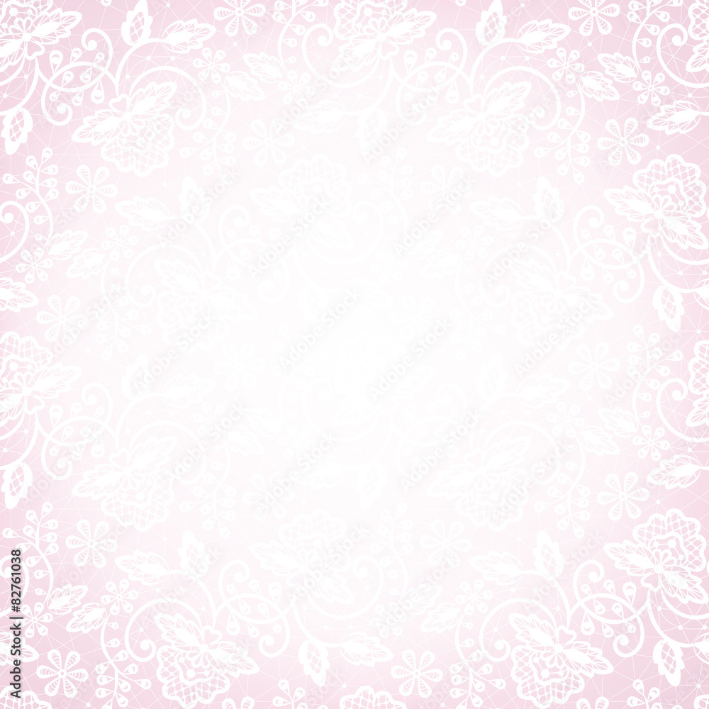 lace on pink background