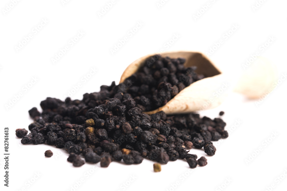 Dried elderberry fruits