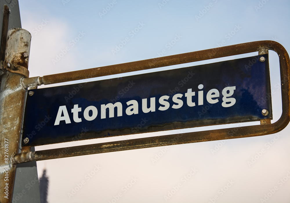 Obraz premium Strassenschild 47 - Atomausstieg
