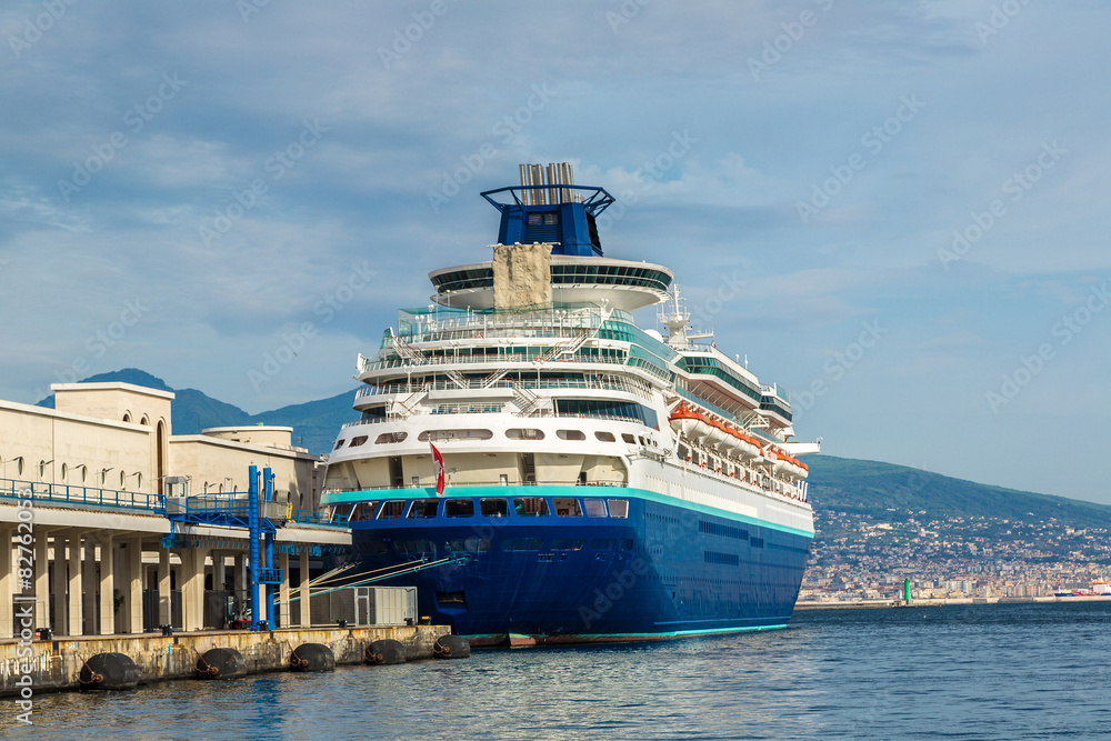 Cruise ship in Naples, Italy