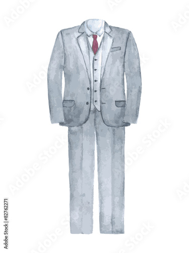 Male clothing suit. Wedding suit