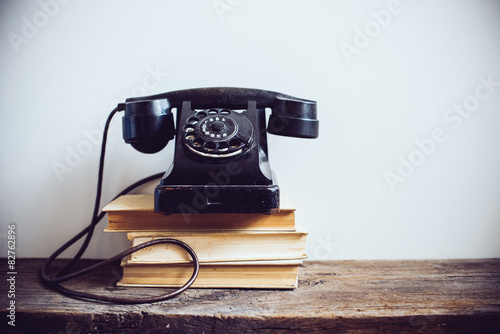 vintage rotary phone photo