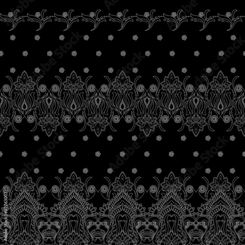 Seamless pattern on black background