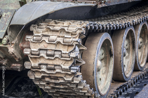 Tank tracks detail.