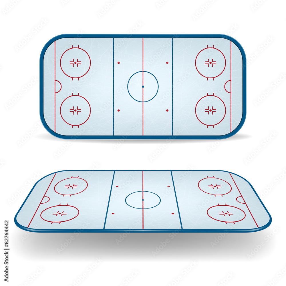 Fototapeta premium Set of ice hockey fields