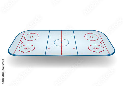 Vector ice hockey field. Isolated.