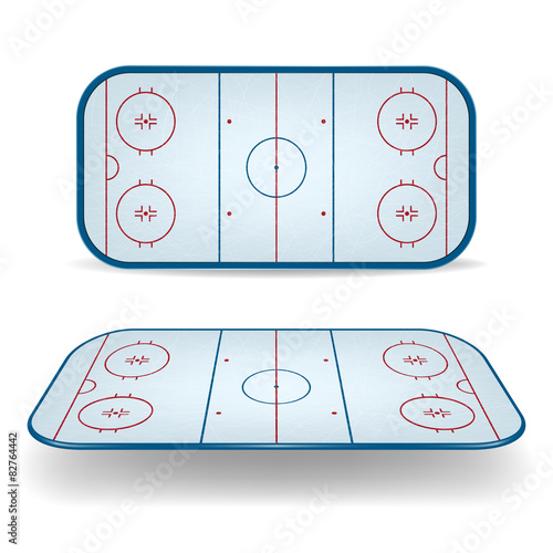 Set of ice hockey fields