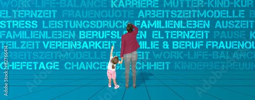 Quadro em tela Mutter-Kind-Kur, Work-Life-Balance