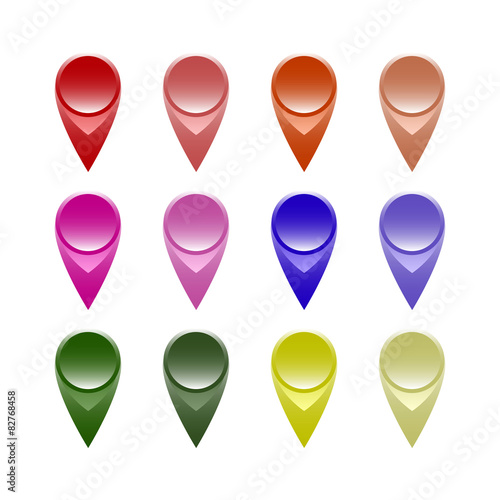 Free Download set of bright map pointers - GFXLoad