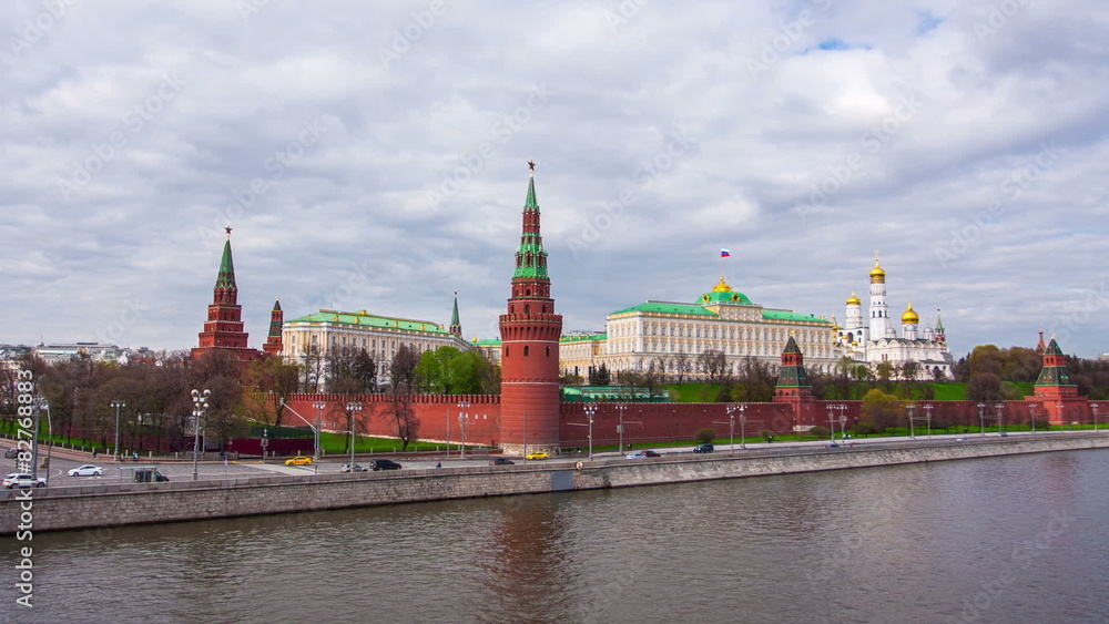 Moscow Kremlin on a cloudy day. Moscow, Russia Moscow Kremlin on a cloudy day. Moscow, Russia