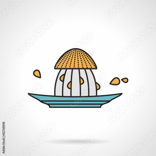Flat vector icon for citrus juicer