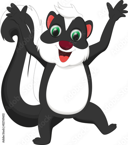 happy skunk cartoon