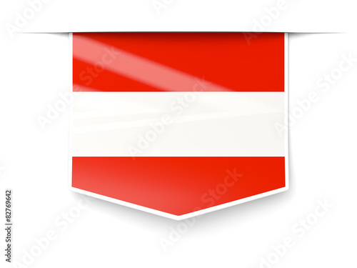 Free Download Square label with flag of austria - GFXLoad