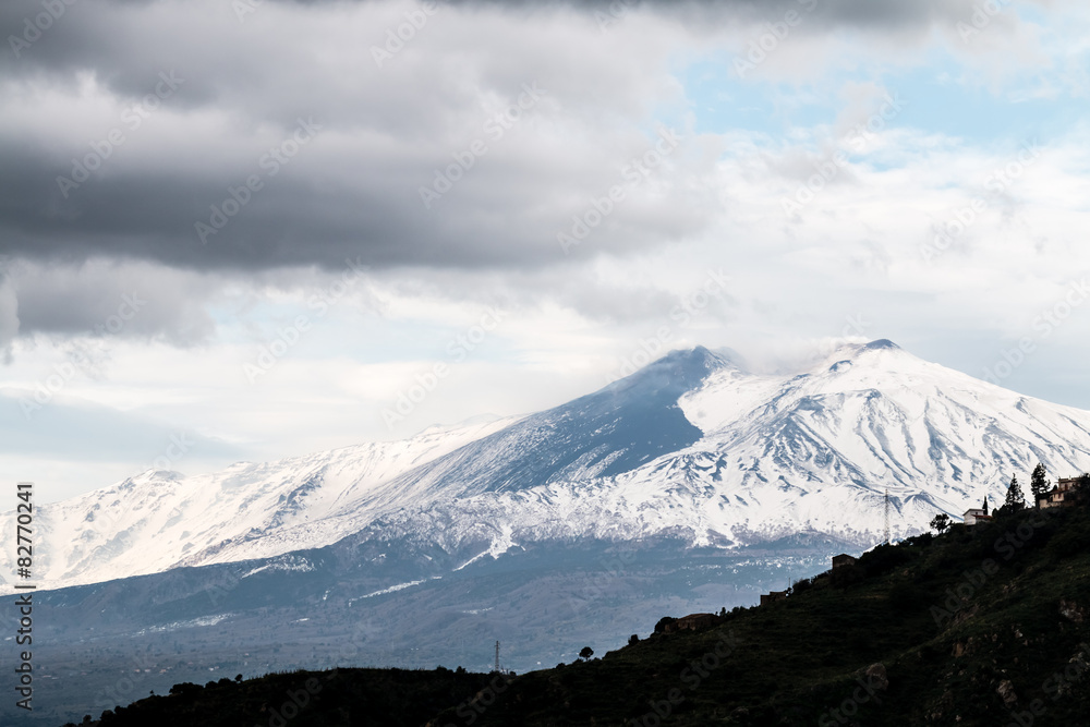 Etna snowy