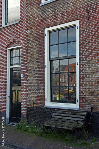Photos Oude gevel in binnenstad Leiden