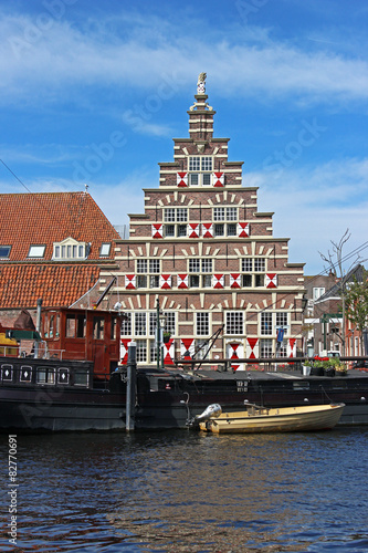 Tableau sur toile Trapgevel in Leiden