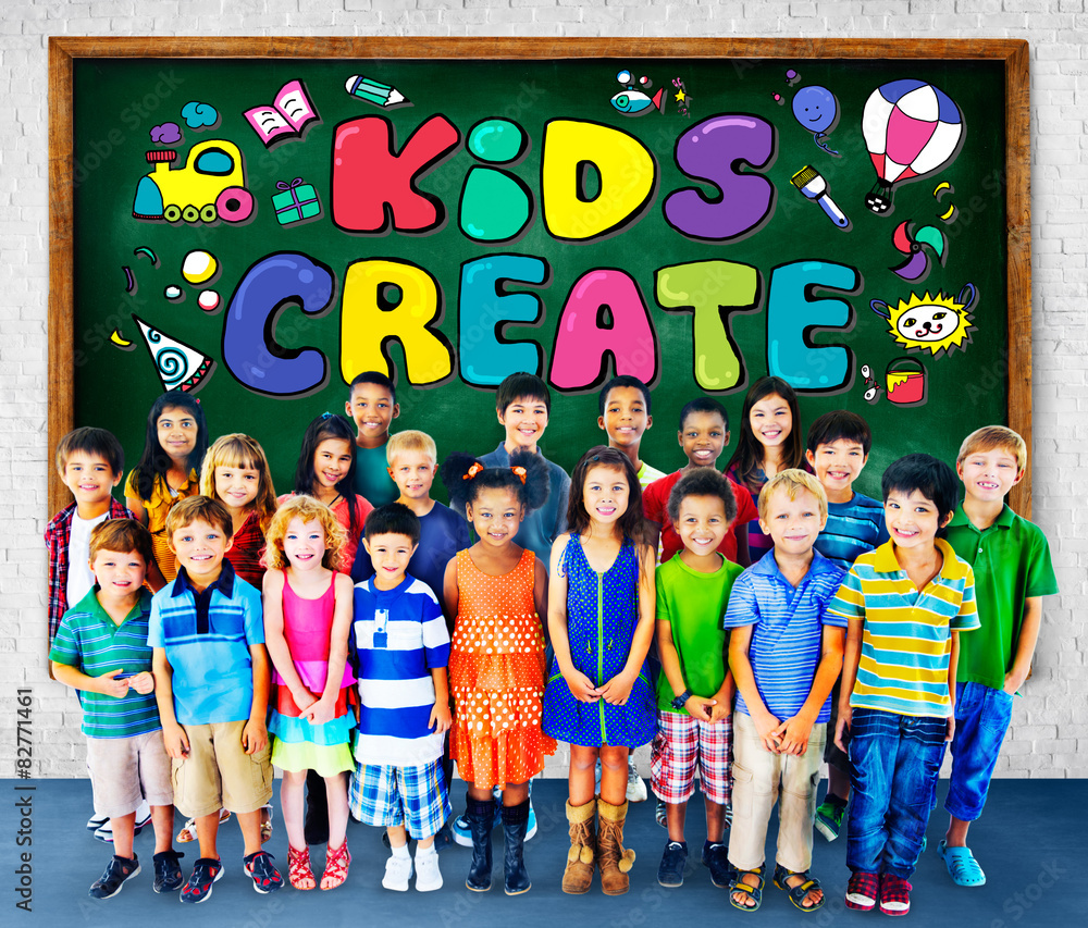 Obraz premium Kids Create Cretivity Design Ideas Colorful Concept