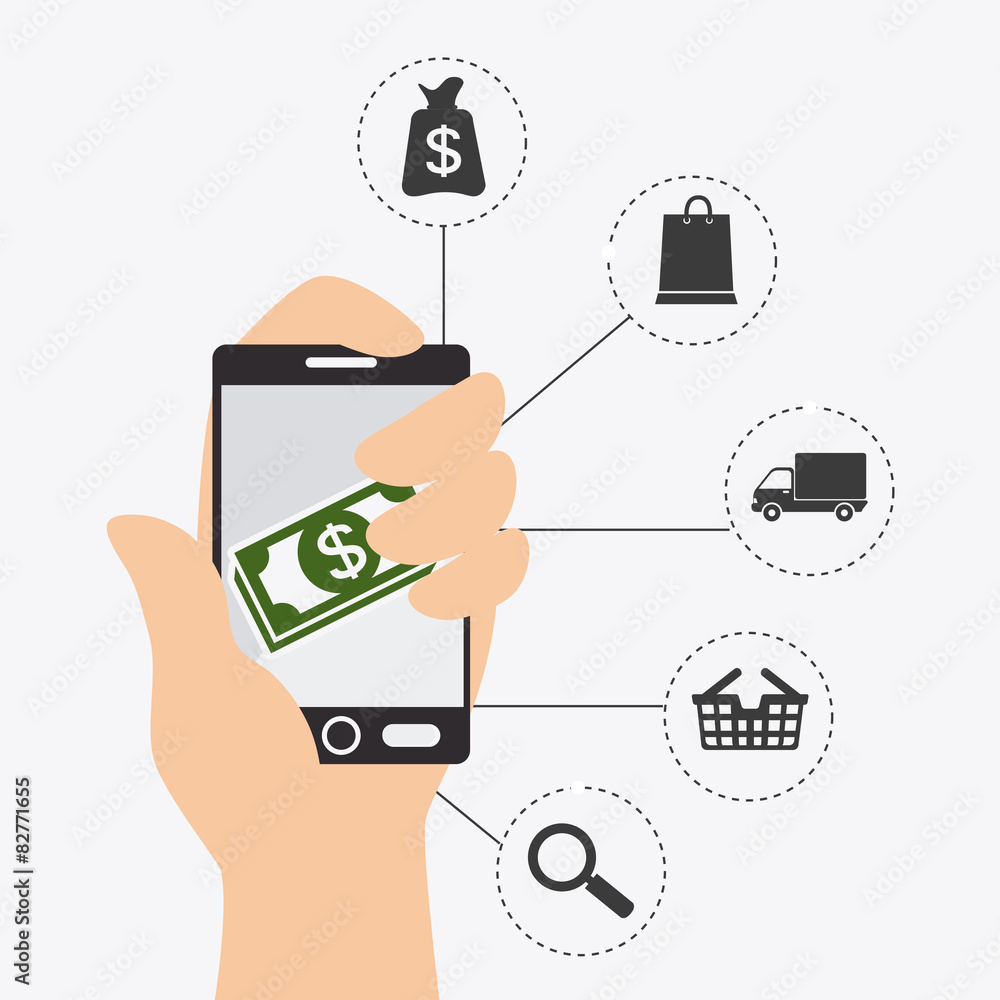 Fototapeta premium Online payments design.