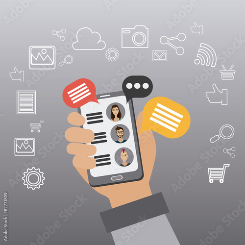 Chat mobile design.