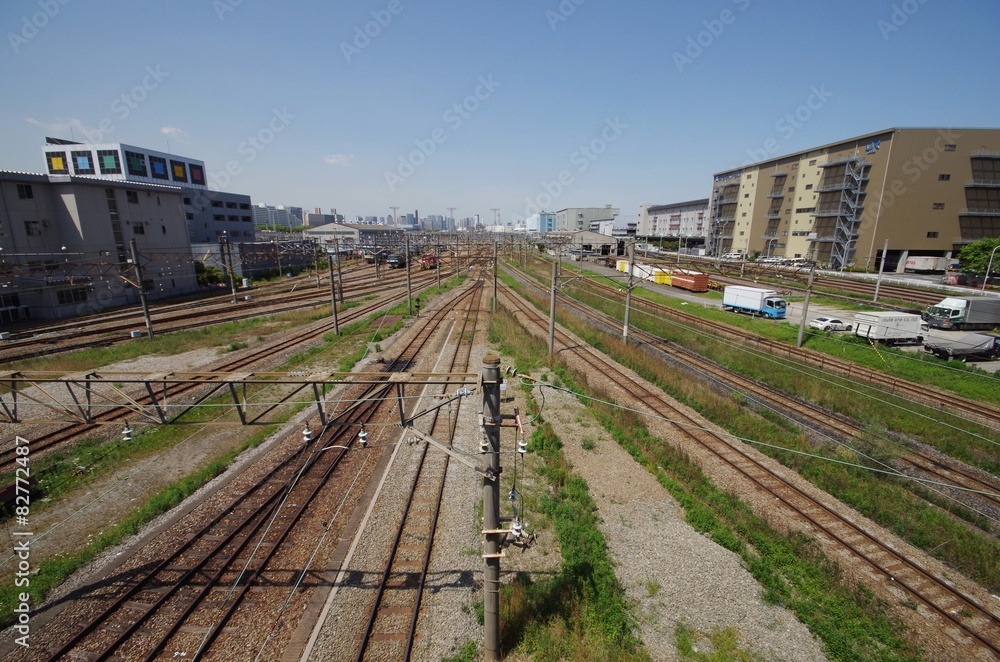 Fototapeta premium 貨物ターミナルの線路