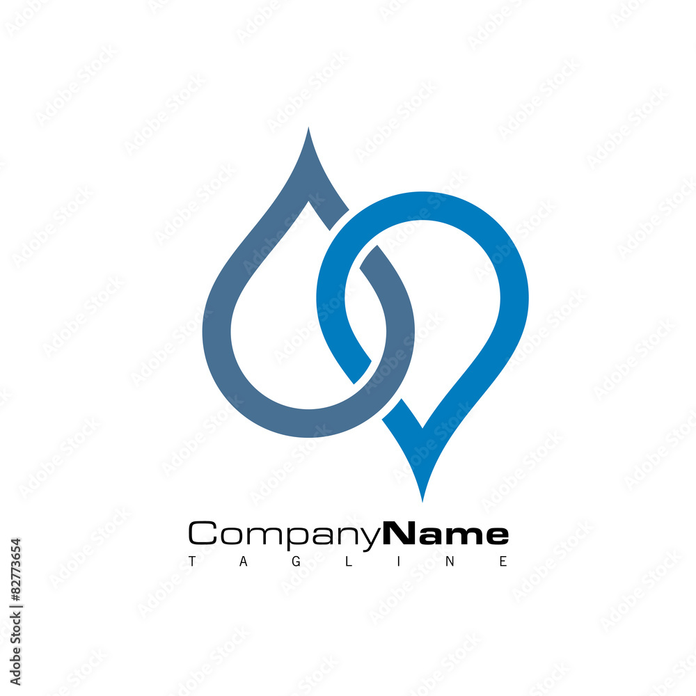 Obraz premium water drop vector logo icon