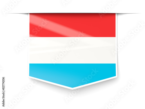 Free Download Square label with flag of luxembourg - GFXLoad