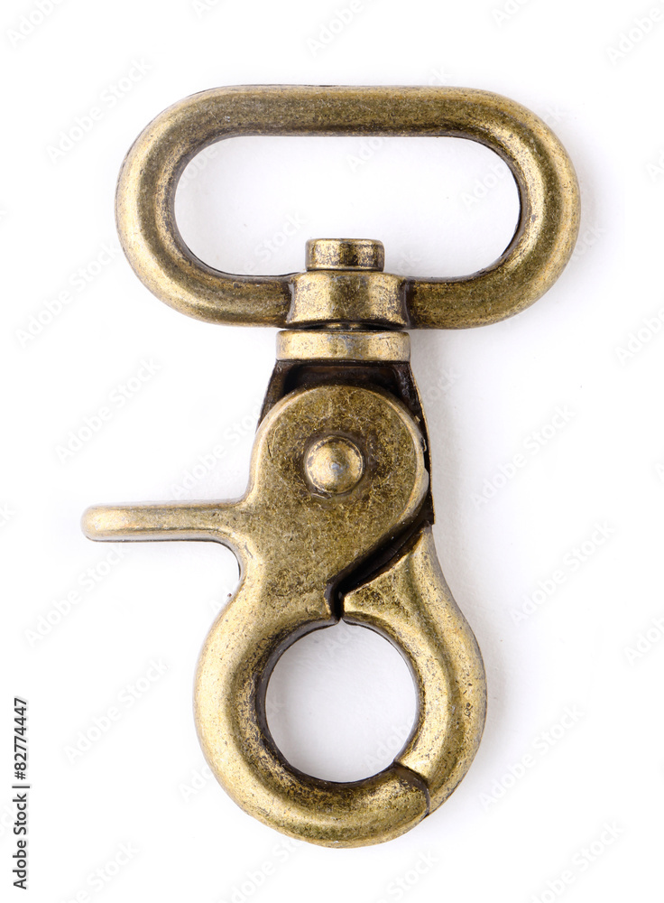 Bronze keychain isolated on white background Bronze keychain isolated on white background