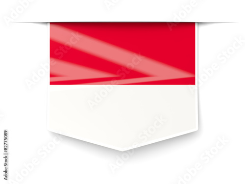 Free Download Square label with flag of monaco - GFXLoad