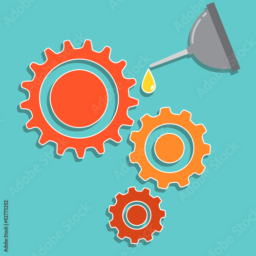 Lubrication the gear graphic