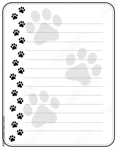 Paw prints frame