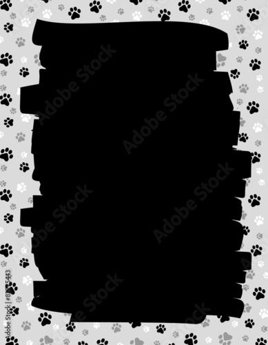 Paw prints border