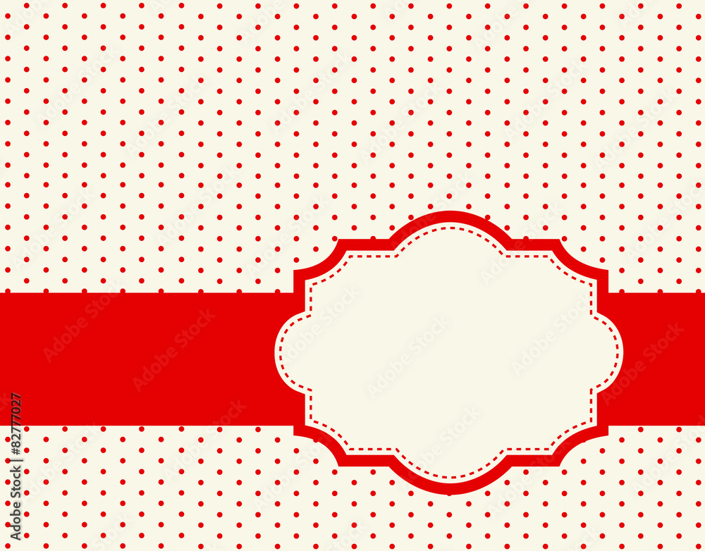 POlka pattern and frame red POlka pattern and frame red