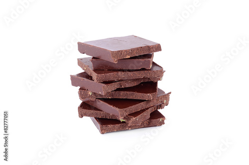 Chocolate isolated on white