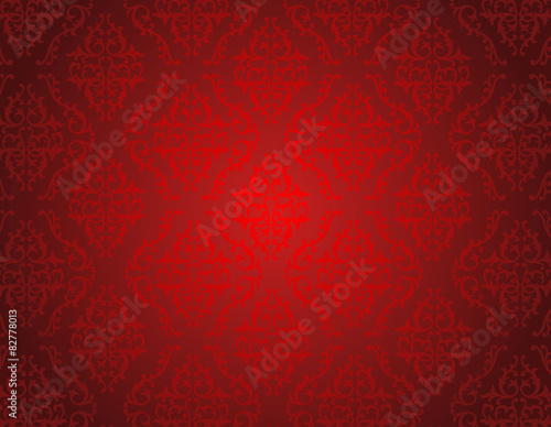 Red damask pattern seamless