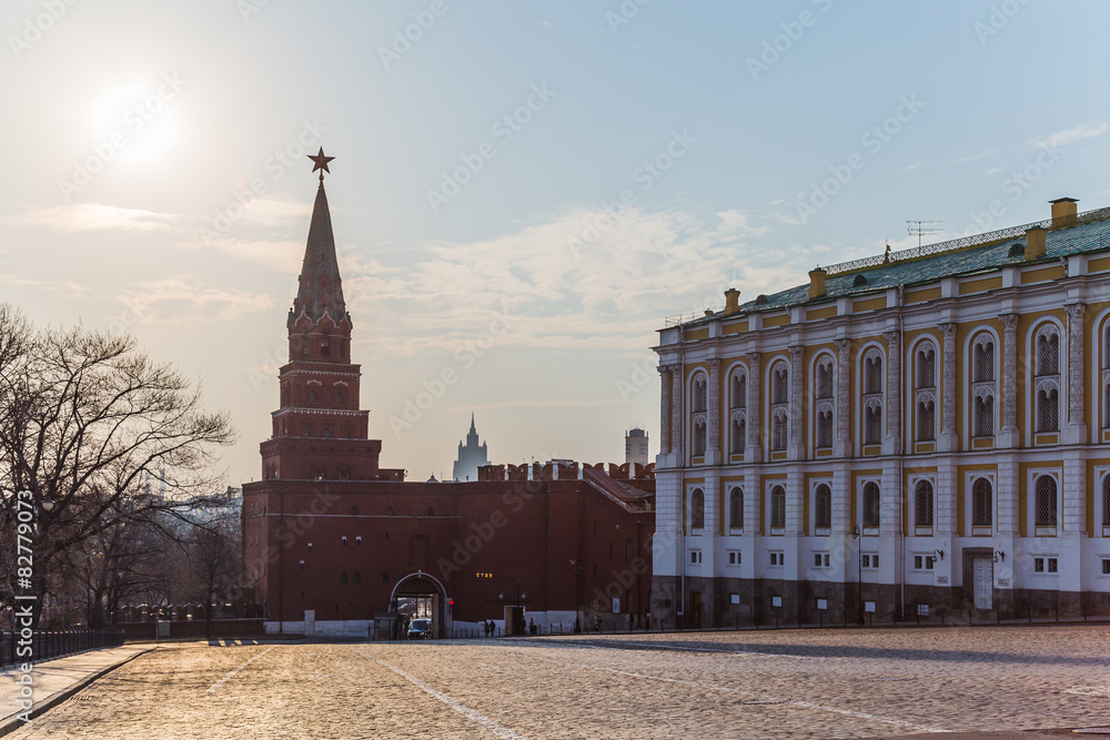 Obraz premium Kremlin Red Square at sunset