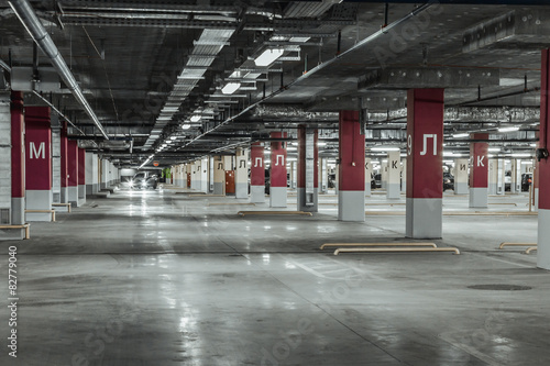 Empty parking garage