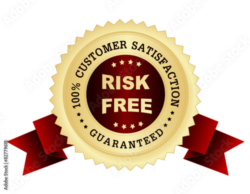 Risk free satisfaction guarantee seal photo