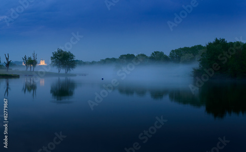 Blaue Stunde am Donausee Wachau © fotofrank