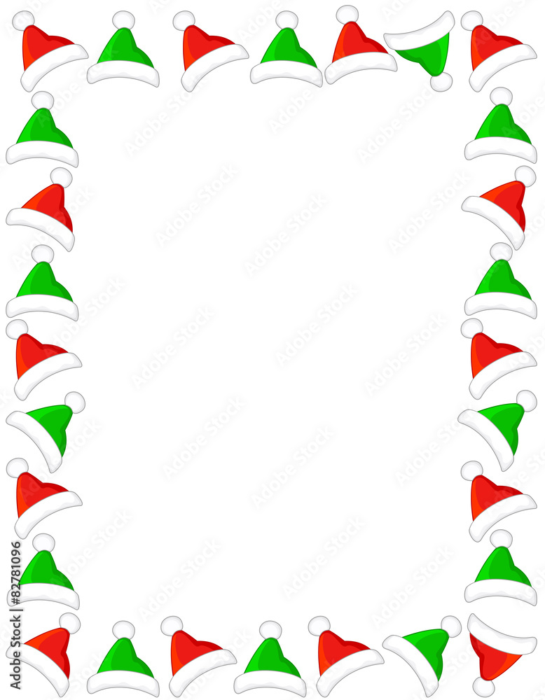 Santa hat border / frame design Stock Vector | Adobe Stock