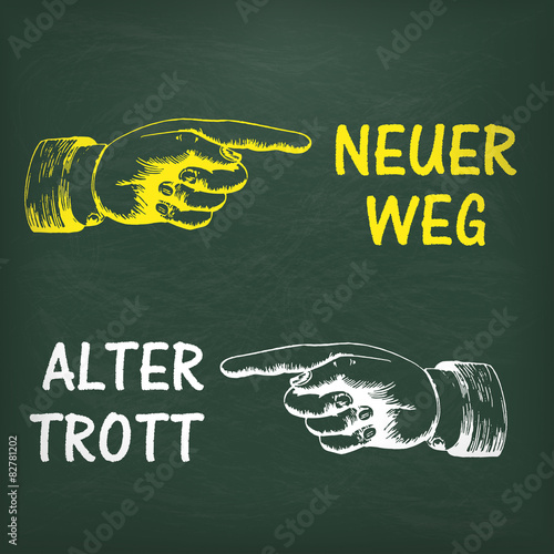 Hände Neuer Weg Alter Trott
