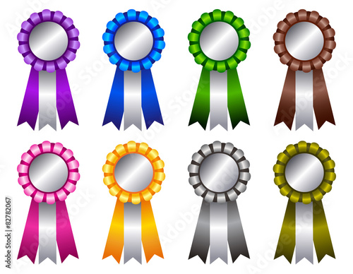 Award ribbon rosette colorful